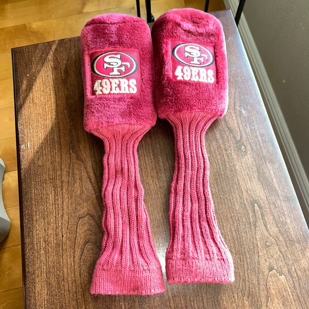 2 NFL Vintage San Francisco 49ers Headcover Golf Club cover Red